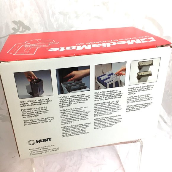 Media Mate 3 1/2" Floppy Disk Storage Box Case Holder NWT NOS - Picture 9 of 13